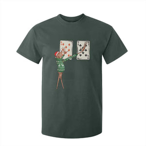67 Marcus The Worm Poker Game Christmas T Shirt For Kid Funny Six Seven Meme Playing Cards Holiday Vibe TS14 Dark Forest Green Print Your Wear