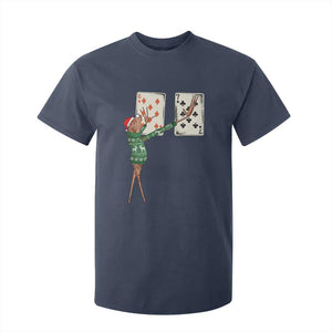 67 Marcus The Worm Poker Game Christmas T Shirt For Kid Funny Six Seven Meme Playing Cards Holiday Vibe TS14 Navy Print Your Wear