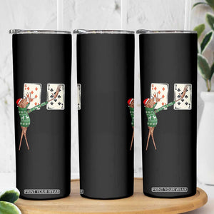 67 Marcus The Worm Poker Game Christmas Skinny Tumbler Funny Six Seven Meme Playing Cards Holiday Vibe TS14 Print Your Wear