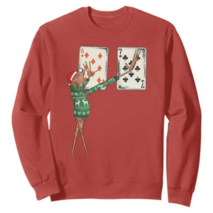 67 Marcus The Worm Poker Game Christmas Sweatshirt Funny Six Seven Meme Playing Cards Holiday Vibe TS14 Red Print Your Wear