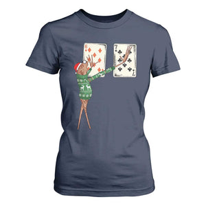 67 Marcus The Worm Poker Game Christmas T Shirt For Women Funny Six Seven Meme Playing Cards Holiday Vibe TS14 Navy Print Your Wear