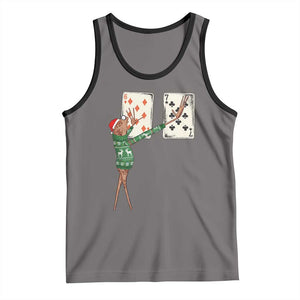 67 Marcus The Worm Poker Game Christmas Tank Top Funny Six Seven Meme Playing Cards Holiday Vibe TS14 Deep Heather Black Print Your Wear