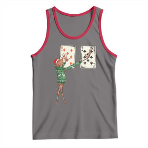 67 Marcus The Worm Poker Game Christmas Tank Top Funny Six Seven Meme Playing Cards Holiday Vibe TS14 Deep Heather Red Print Your Wear