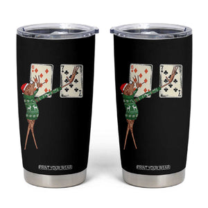67 Marcus The Worm Poker Game Christmas Tumbler Cup Funny Six Seven Meme Playing Cards Holiday Vibe TS14 Black Print Your Wear