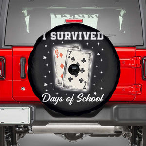 I Survived 67 Days Of School Spare Tire Cover Playing Cards Meme TS14 Black Print Your Wear