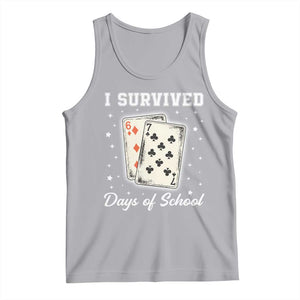 I Survived 67 Days Of School Tank Top Playing Cards Meme TS14 Athletic Heather Print Your Wear