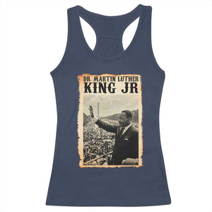 Martin Luther King Jr MLK Day Racerback Tank Top TS14 Navy Print Your Wear