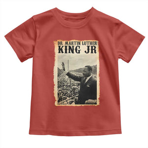 Martin Luther King Jr MLK Day Toddler T Shirt TS14 Red Print Your Wear