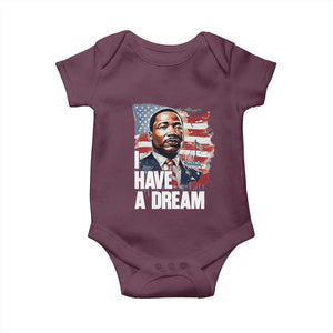 Martin Luther King Jr Baby Onesie I Have A Dream TS14 Maroon Print Your Wear