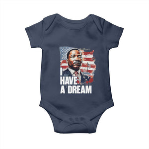 Martin Luther King Jr Baby Onesie I Have A Dream TS14 Navy Print Your Wear
