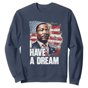 Martin Luther King Jr Sweatshirt I Have A Dream TS14 Navy Print Your Wear