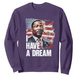 Martin Luther King Jr Sweatshirt I Have A Dream TS14 Purple Print Your Wear