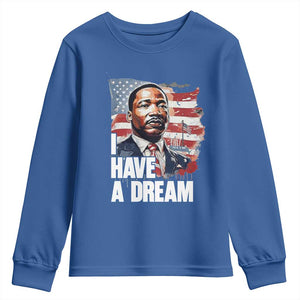 Martin Luther King Jr Youth Sweatshirt I Have A Dream TS14 Royal Blue Print Your Wear