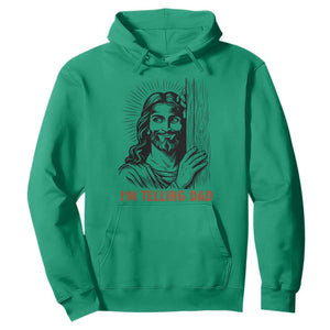 Funny Jesus Christian Meme Hoodie I Am Telling Dad TS14 Irish Green Print Your Wear