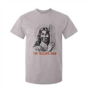 Funny Jesus Christian Meme T Shirt For Kid I Am Telling Dad TS14 Ice Gray Print Your Wear