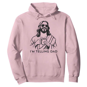 Funny Jesus Meme Hoodie I Am Telling Dad TS14 Light Pink Print Your Wear