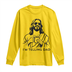 Funny Jesus Meme Long Sleeve Shirt I Am Telling Dad TS14 Daisy Print Your Wear