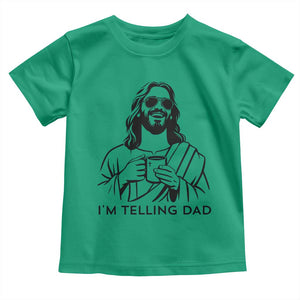 Funny Jesus Meme Toddler T Shirt I Am Telling Dad TS14 Irish Green Print Your Wear