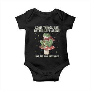 Funny Frog Sarcastic Baby Onesie Some Things Are Better Left Alone TS14 Black Print Your Wear