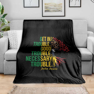 John Lewis Quote Civil Rights Throw Blanket Get in Good Necessary Trouble TS14 Print Your Wear