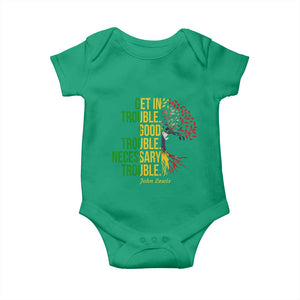 John Lewis Quote Civil Rights Baby Onesie Get in Good Necessary Trouble TS14 Irish Green Print Your Wear
