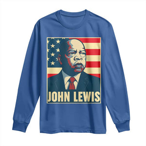 John Lewis Long Sleeve Shirt Black History Month TS14 Royal Blue Print Your Wear