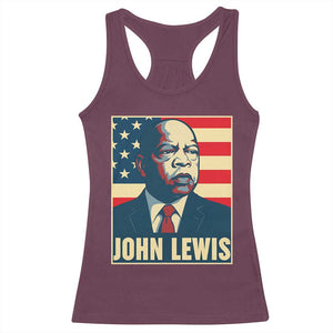 John Lewis Racerback Tank Top Black History Month TS14 Maroon Print Your Wear