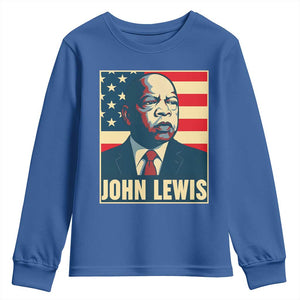 John Lewis Youth Sweatshirt Black History Month TS14 Royal Blue Print Your Wear