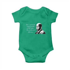 John Lewis Quote Baby Onesie - Black History Good Trouble Civil Rights Tribute TS14 Irish Green Print Your Wear