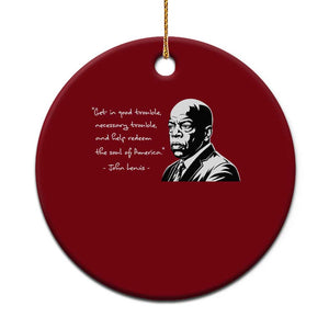 John Lewis Quote Ceramic Ornament Black History Good Trouble TS14 1pc Red Print Your Wear