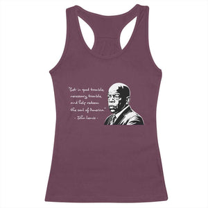 John Lewis Quote Racerback Tank Top Black History Good Trouble TS14 Maroon Print Your Wear