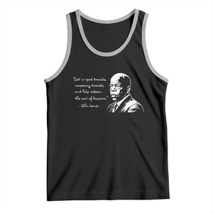 John Lewis Quote Tank Top Black History Good Trouble TS14 Black Athletic Heather Print Your Wear
