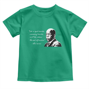 John Lewis Quote Toddler T Shirt Black History Good Trouble TS14 Irish Green Print Your Wear