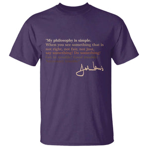 John Lewis Quote T Shirt Black History Month TS14 Purple Print Your Wear