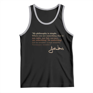 John Lewis Quote Tank Top Black History Month TS14 Black Athletic Heather Print Your Wear