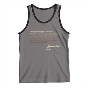 John Lewis Quote Tank Top Black History Month TS14 Deep Heather Black Print Your Wear
