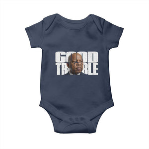 John Lewis Quote Affrican American Baby Onesie Black History Good Trouble TS14 Navy Print Your Wear