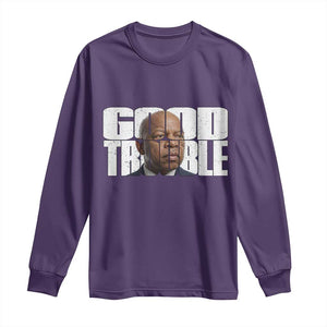 John Lewis Quote Affrican American Long Sleeve Shirt Black History Good Trouble TS14 Purple Print Your Wear