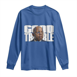 John Lewis Quote Affrican American Long Sleeve Shirt Black History Good Trouble TS14 Royal Blue Print Your Wear