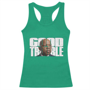 John Lewis Quote Affrican American Racerback Tank Top Black History Good Trouble TS14 Irish Green Print Your Wear