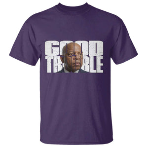 John Lewis Quote Affrican American T Shirt Black History Good Trouble TS14 Purple Print Your Wear