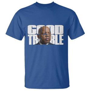 John Lewis Quote Affrican American T Shirt Black History Good Trouble TS14 Royal Blue Print Your Wear