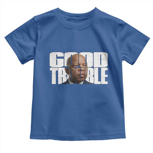 John Lewis Quote Affrican American Toddler T Shirt Black History Good Trouble TS14 Royal Blue Print Your Wear