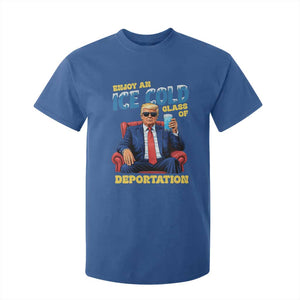 ICE Enjoy an Ice Cold Glass of Deportation T Shirt For Kid Funny Political ICE Anti Trump TS14 Royal Blue Print Your Wear