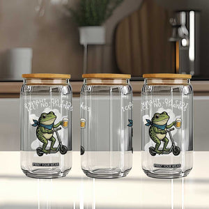 Funny Frog Anti ICE Political Protest Glass Can Ice? No Thanks TS14 Print Your Wear