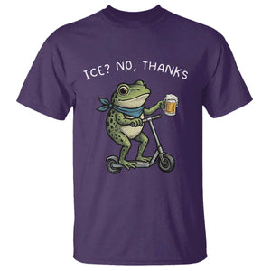 Funny Frog Anti ICE Political Protest T Shirt Ice? No Thanks TS14 Purple Print Your Wear
