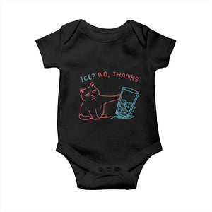 Funny Cat Anti ICE Political Protest Baby Onesie Ice? No Thanks TS14 Black Print Your Wear