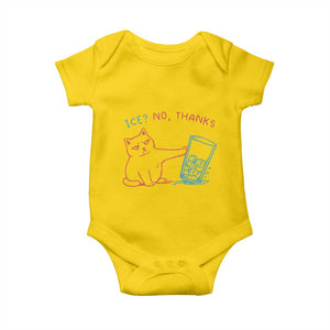 Funny Cat Anti ICE Political Protest Baby Onesie Ice? No Thanks TS14 Daisy Print Your Wear