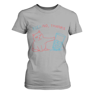 Funny Cat Anti ICE Political Protest T Shirt For Women Ice? No Thanks TS14 Sport Gray Print Your Wear