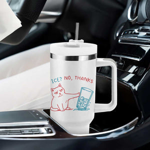 Funny Cat Anti ICE Political Protest Tumbler With Handle Ice? No Thanks TS14 Print Your Wear